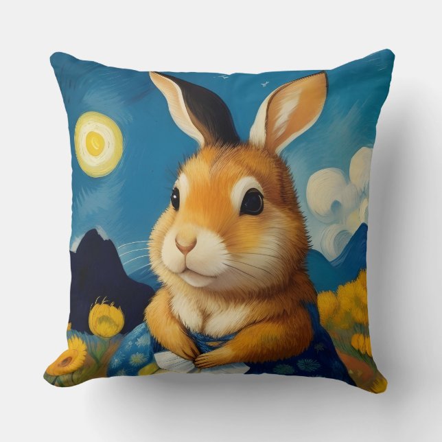 Cojín Decorativo Starry Spring Bunny (Anverso)