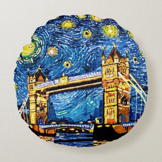 Cojín decorativo Starry Starry Night Londres Ingla (Anverso)
