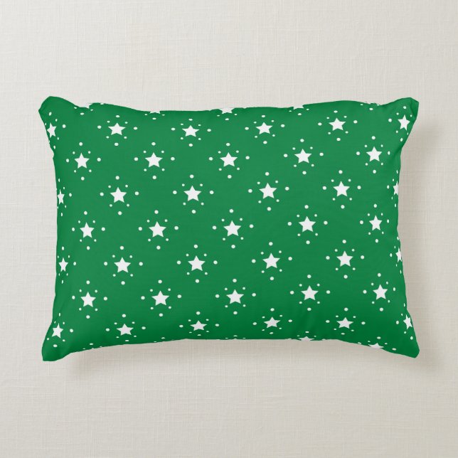 Cojín Decorativo Stars Green Christmas Background (Anverso)