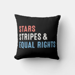 Cojín Decorativo Stars Stripes and Equal Rights 4 de julio