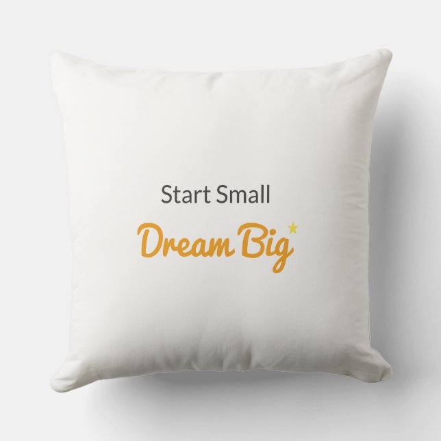 Cojín Decorativo Start Small, Dream Big Nursery Pillow (Reverso )