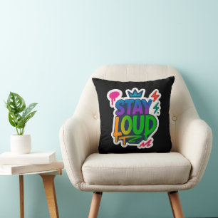 Cojín Decorativo Stay Loud Graffiti Neon Artwork