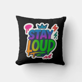 Cojín Decorativo Stay Loud Graffiti Neon Artwork