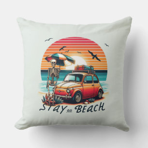 Cojín Decorativo Stay On Beach - Vibes Retro - Skeleton