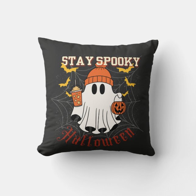 Cojín Decorativo Stay Spooky Ghost Halloween  (Anverso)