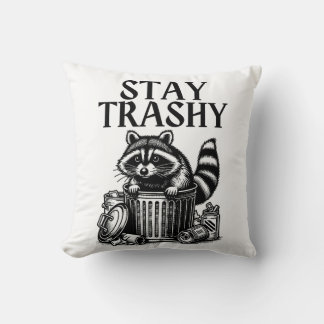 Cojín Decorativo Stay Trashy Raccoon