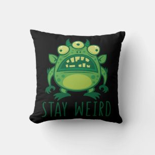 Cojín Decorativo Stay Weird Alien Monster