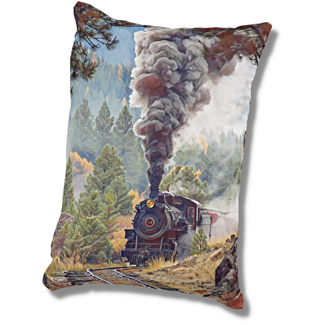 Cojín Decorativo Steam Train With Smoke Railroad Engine Locomotive (Subido por el creador)