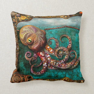 Cojín Decorativo Steampunk - el cuento del Kraken