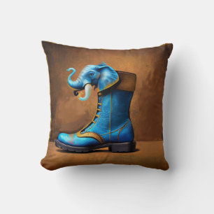 Cojín Decorativo Steampunk Elephant Boot square de lanzamiento almo