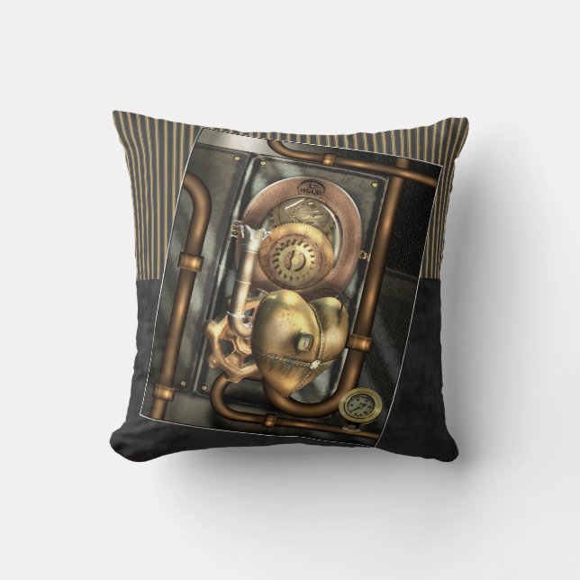 Cojín Decorativo Steampunk en el corazón (Anverso)