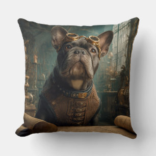 Cojín Decorativo Steampunk Frenchie (Edición 2) - 20" x 20"