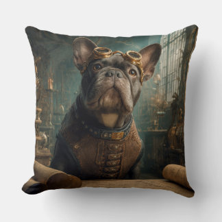 Cojín Decorativo Steampunk Frenchie (Edición 2) - 20" x 20"