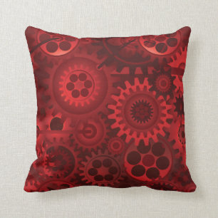 Cojín Decorativo Steampunk rojo