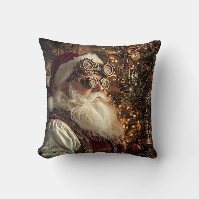 Cojín Decorativo Steampunk Santa (Anverso)