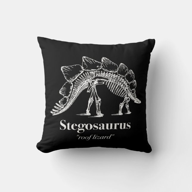 Cojín Decorativo Stegosaurus Dinosaur Skeleton Bones Guay (Anverso)
