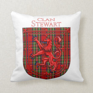 Cojín Decorativo Stewart Tartan Scottish Plaid Lion Rampant