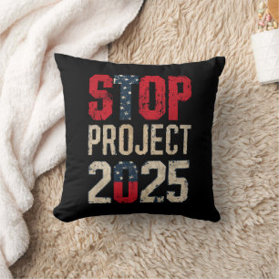 Cojín Decorativo Stop Project 2025 Trump Biden Vintage