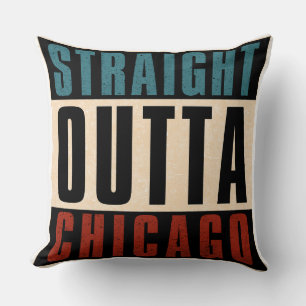 Cojín Decorativo Straight Outta Chicago Illinois IL USA