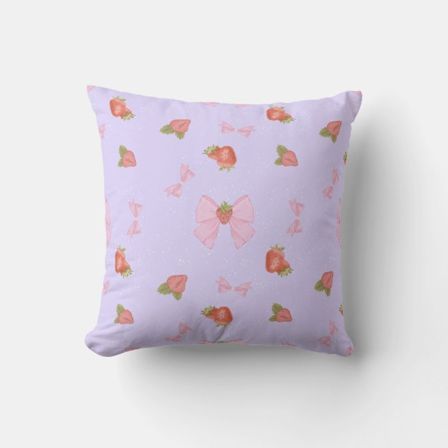 Cojín Decorativo Strawberry Bow (Anverso)