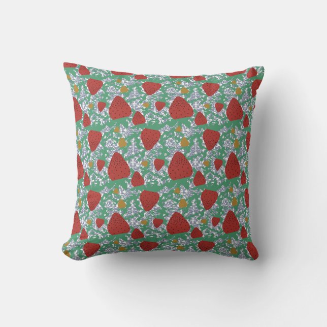 Cojín Decorativo Strawberry Garden Pattern Love Graphic (Anverso)