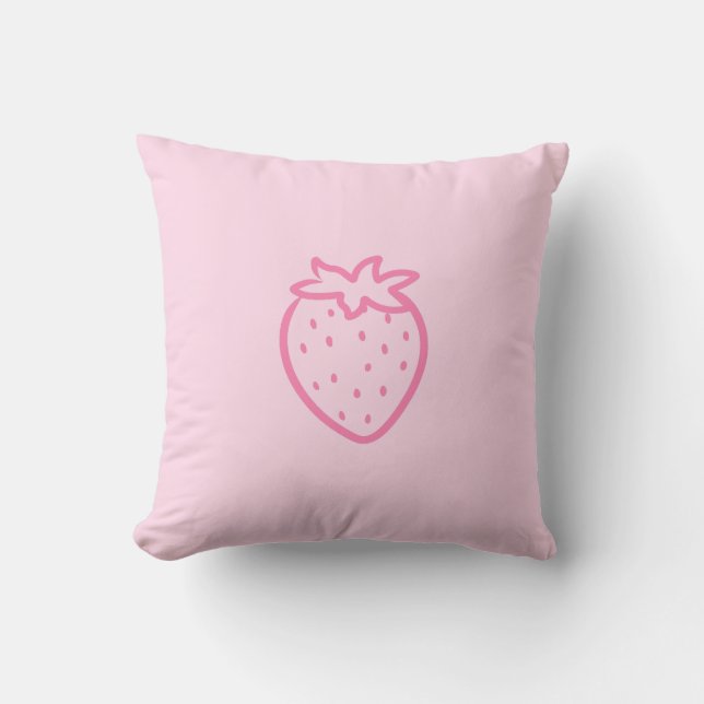 Cojín Decorativo Strawberry light pink (Anverso)