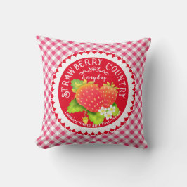 Cojín decorativo Strawberry Red Gingham
