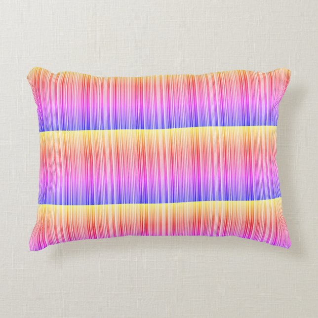 Cojín Decorativo Streifenmuster regenbogenfarben (Anverso)