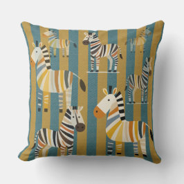 Cojín Decorativo Striped Zebra Kids Throw Pillow
