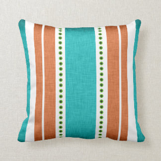 Cojín Decorativo Stripes aqua naranja funky cool
