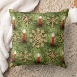 Cojín Decorativo Strohsterne and Candles