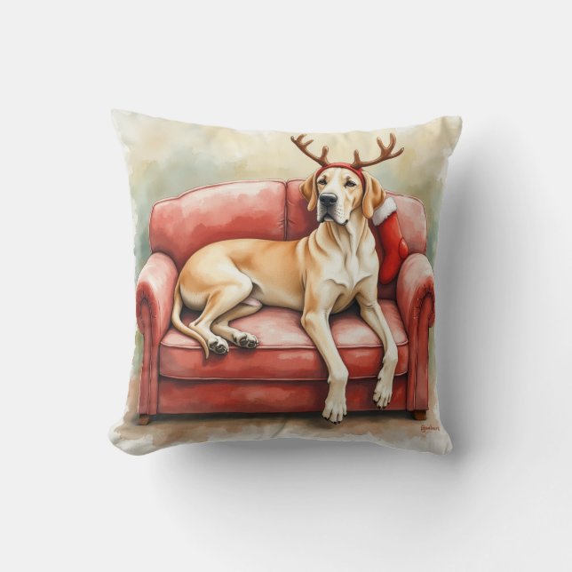 Cojín Decorativo Stunning Great Dane Christmas Cushion (Anverso)
