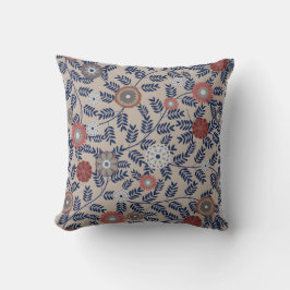 Cojín Decorativo Stunning Teal and Magenta Foliage Pattern 