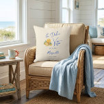 Cojín Decorativo Stylish La Dolce Vita Newlywed<br><div class="desc">Newlywed home decor throw pillow featuring elegant script calligraphy and a playful watercolor gelato ice cream design. Inspired by Italian coastal home,  this stylish pillow captures the spirit of la dolce vita with bright lemon citrus details,  blue typography and a relaxed Mediterranean summer aesthetic.</div>