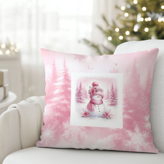 Cojín Decorativo Stylish Pinkmas Cozy Winter Forest Kids Room Gift (Stylish Pinkmas Cozy Winter Forest Kids Room Pillow

)