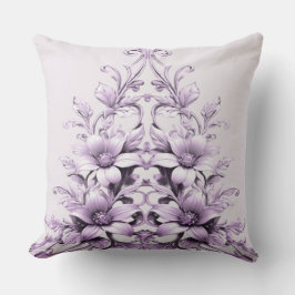 Cojín Decorativo Stylish Purple Flowers Throw Pillow