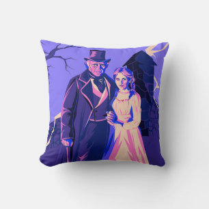 Cojín Decorativo Stylized Gothic Couple in Purple Landscape