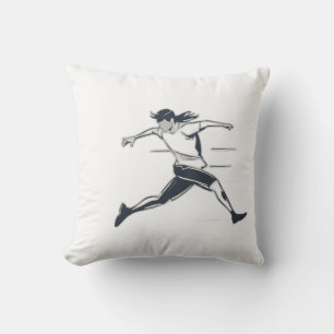 Cojín Decorativo Stylized Silhouette of a Person Running Fast