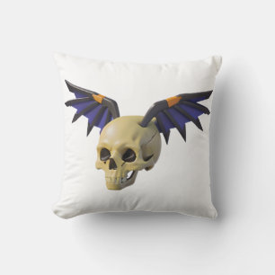 Cojín Decorativo Stylized Skull with Angular Colorful Wings