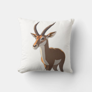 Cojín Decorativo Stylized Springbok Antelope Full Body Illustration