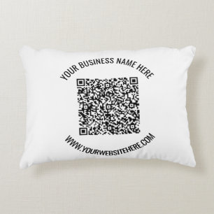 Cojín Decorativo Su código QR y el pilar de énfasis de texto Person