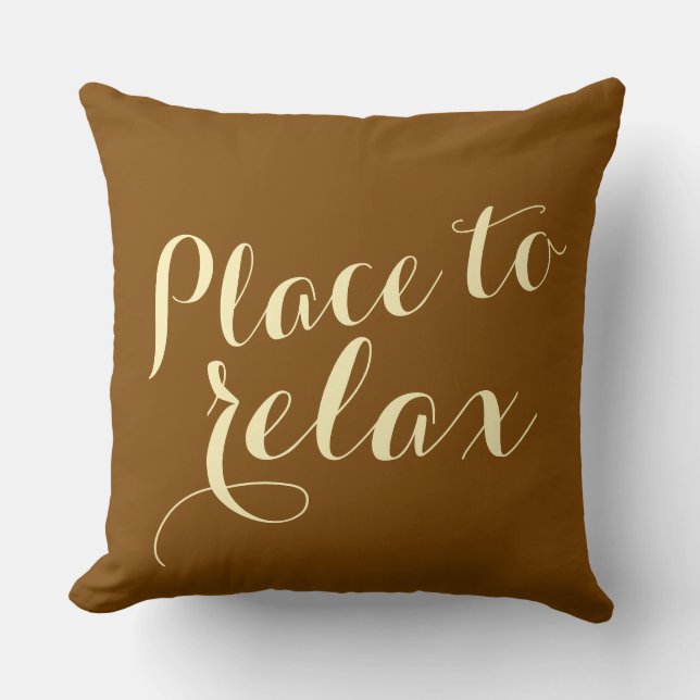 Cojín Decorativo Su divertido dicho: Lugar para relajarse (Anverso)