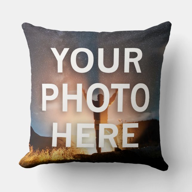 Cojín Decorativo Su foto aquí (Anverso)