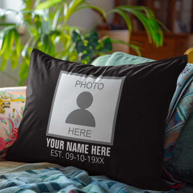 Cojín Decorativo Su foto aquí Nombre y edad (Subido por el creador)