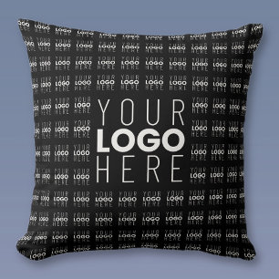 Cojín Decorativo Su logotipo o imagen con patrón de mosaico y logot