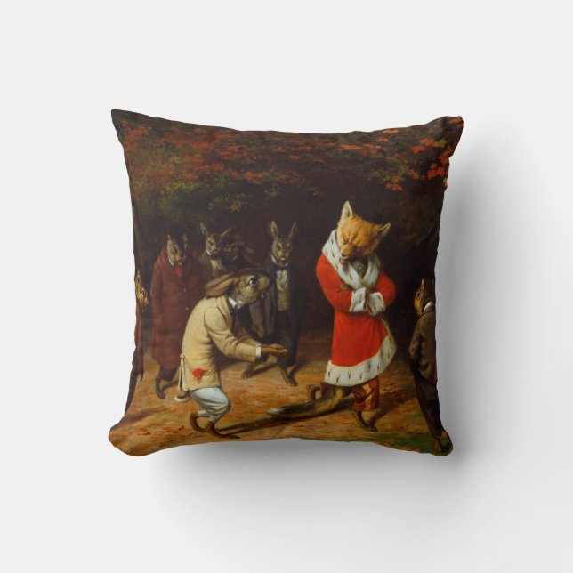 Cojín Decorativo Su Majestad recibe (por William Holbrook Beard) (Anverso)