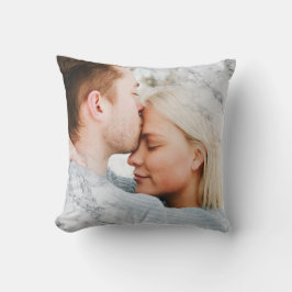 Cojín Decorativo Su Personalizado fotográfico Marble blanco