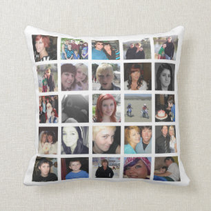 Cojín Decorativo Su propio collage de fotos de Instagram de la
