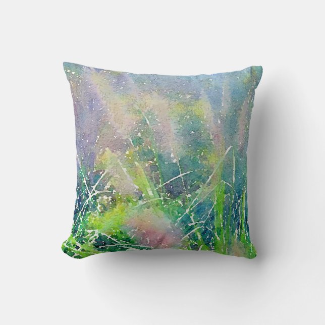 Cojín Decorativo Suave césped pastel (Anverso)