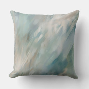 Cojín Decorativo Suave impresión abstracta azul beige turquesa
